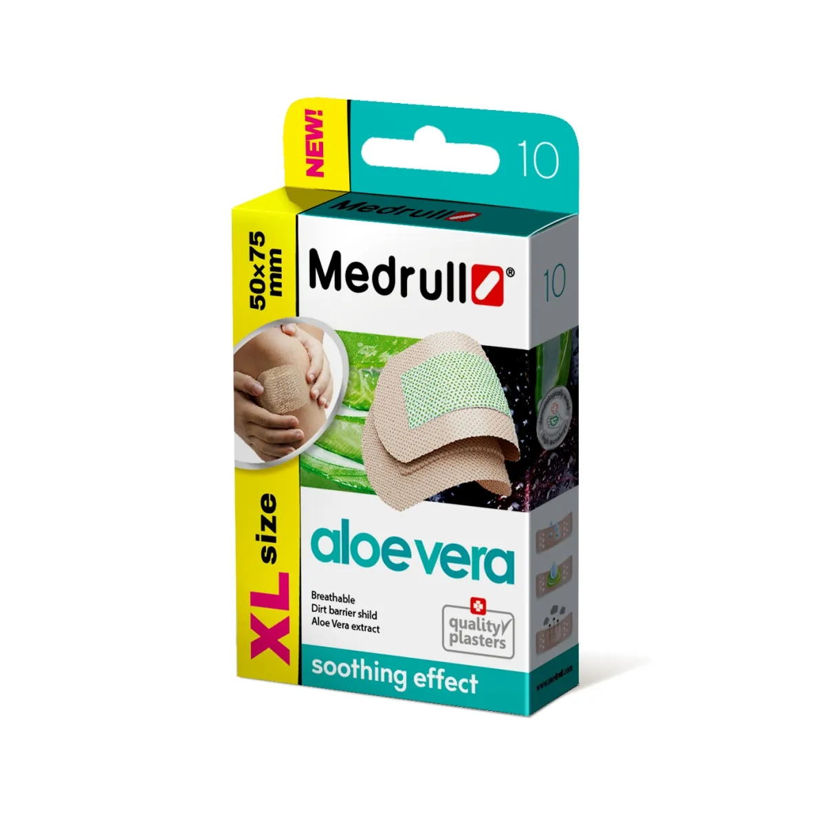 MEDRULL PLAASTER ALOE VERA XL 50X75MM N10 - Tootepilt