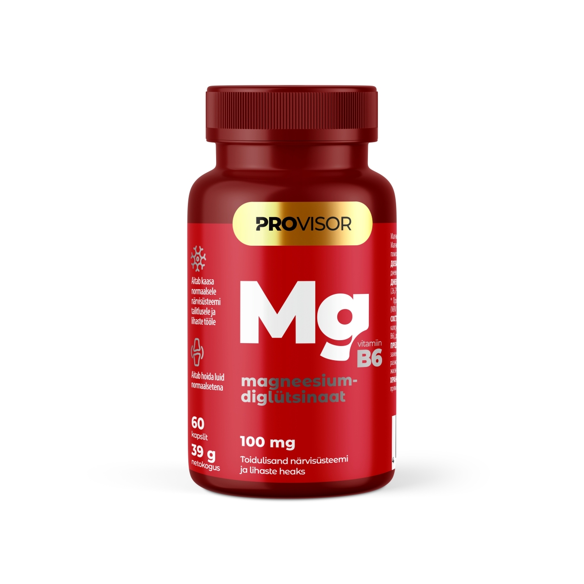 PROVISOR MAGNEESIUMDIGLÜTSINAAT 100MG N60 - Tootepilt