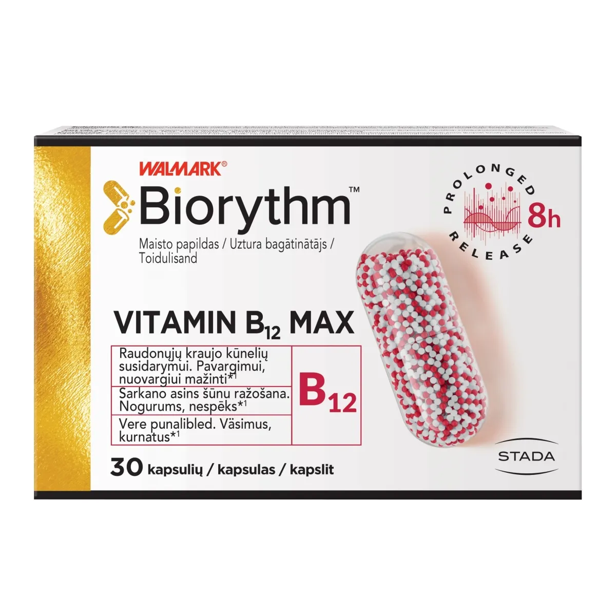 WALMARK BIORYTHM VITAMIIN B12 MAX KAPSLID N30 - Tootepilt