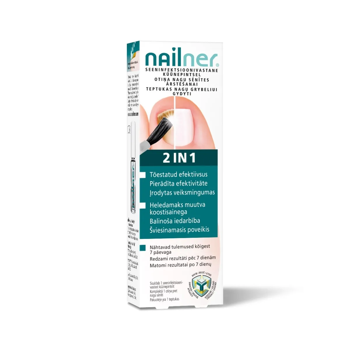 NAILNER 2IN1 KÜÜNEPINTSEL SEENHAIGUSTE RAVIKS 5ML - Tootepilt