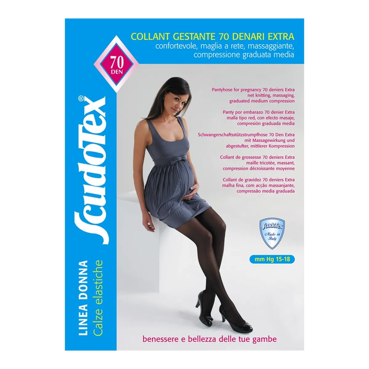 SCUDOTEX SUKKPÜKSID RASEDATELE 70DEN T3 NATURE - Tootepilt