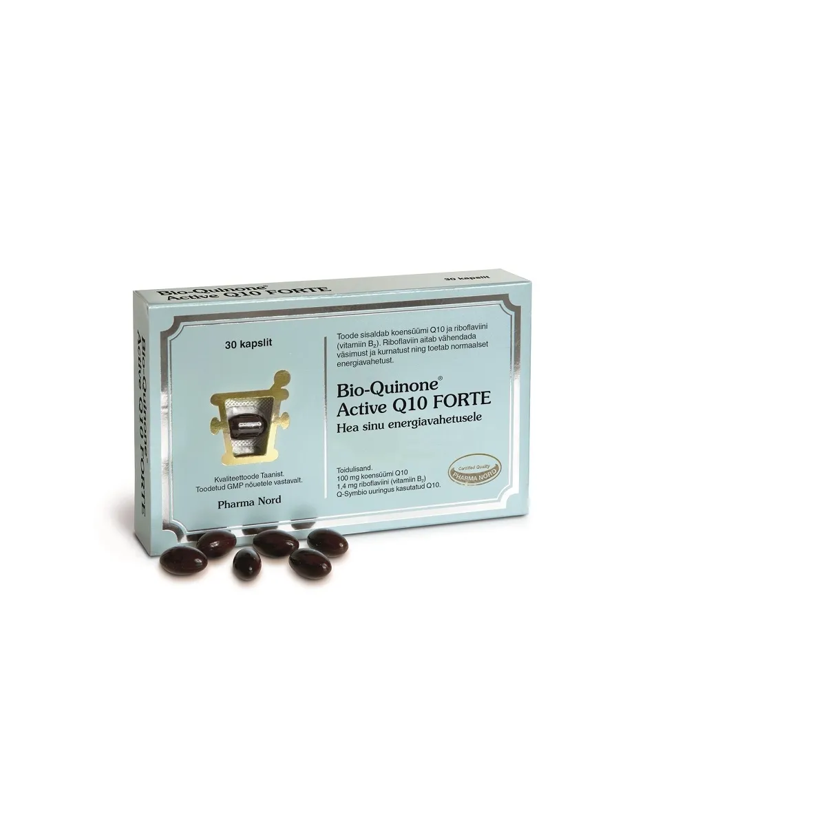 BIO-QUINONE ACTIVE Q10 FORTE CAPS 100MG N30 - Tootepilt