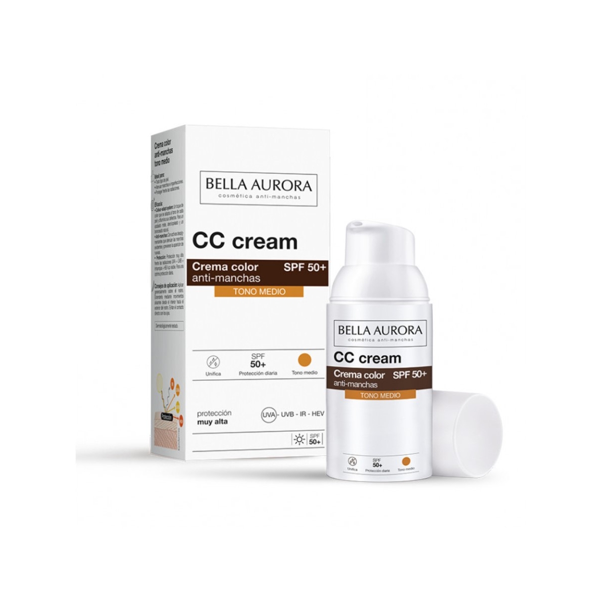BELLA AURORA ANTI-DARK SPOTS CC CREAM SPF50+ MEDIUM 30ML - Tootepilt