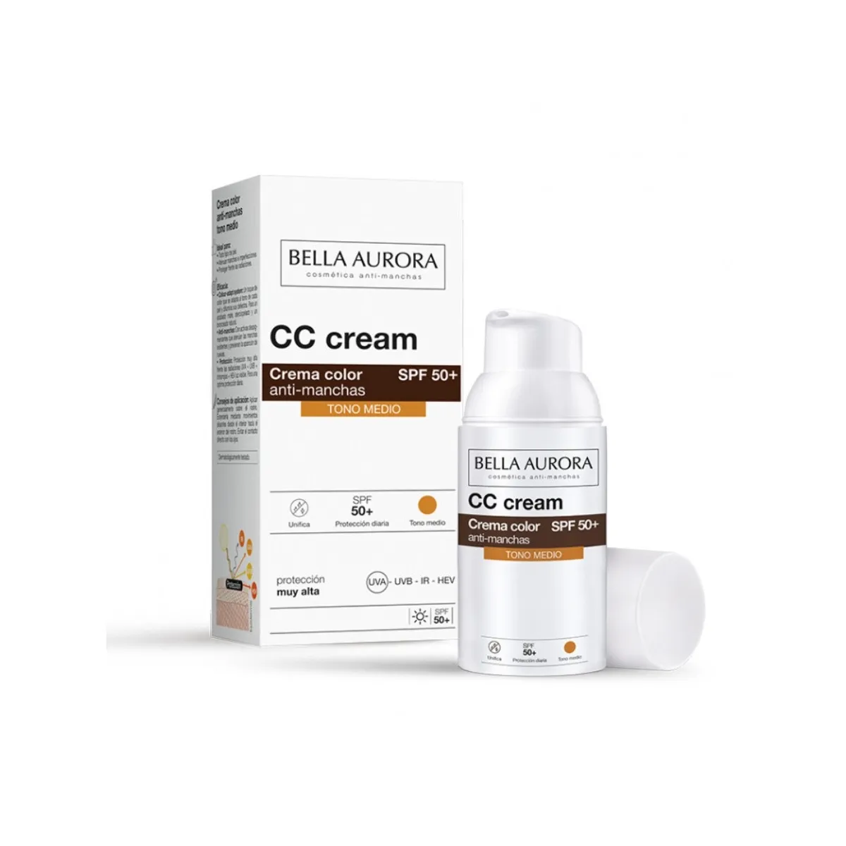 BELLA AURORA ANTI-DARK SPOTS CC CREAM SPF50+ MEDIUM 30ML - Tootepilt