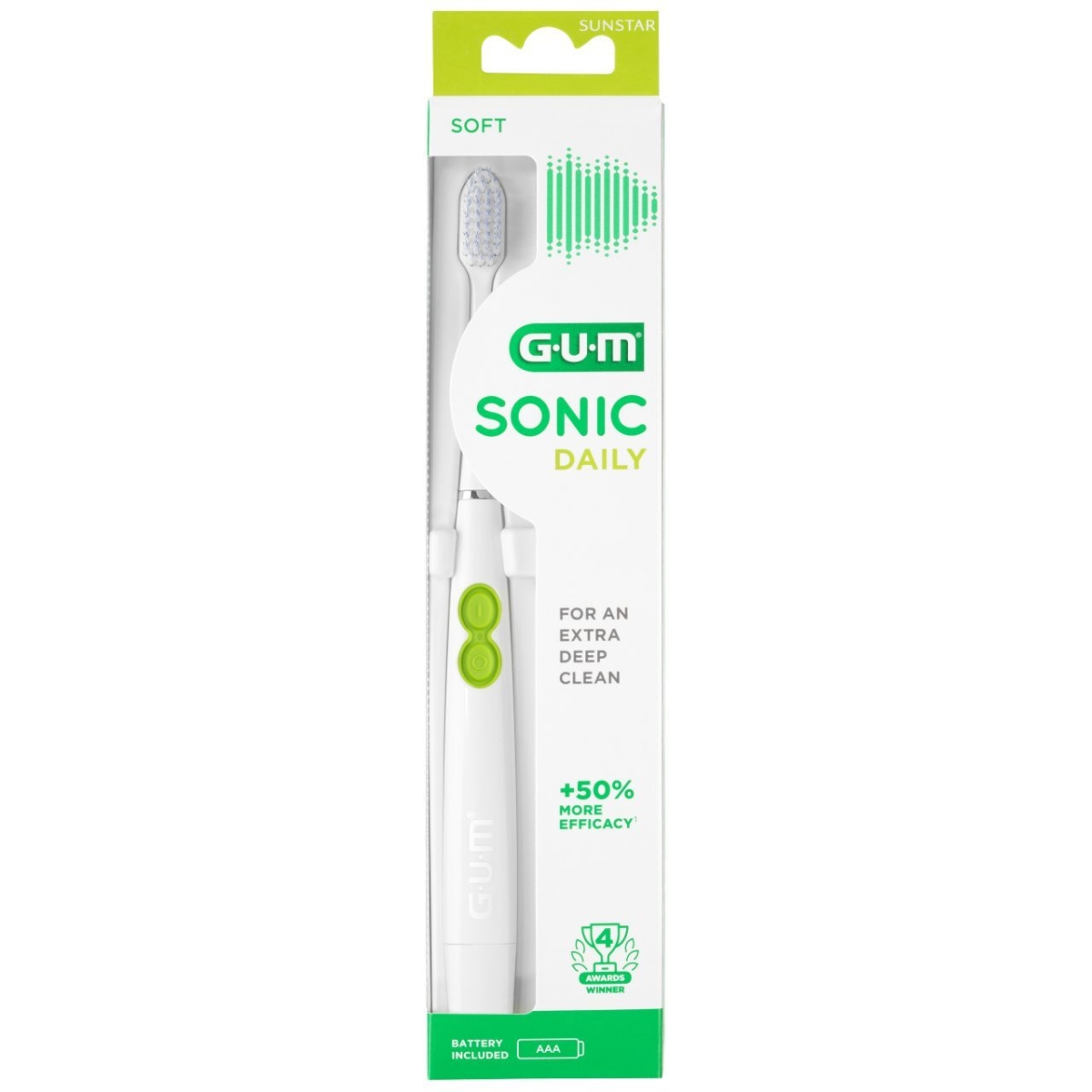 GUM ELEKTRILINE HAMBAHARI SONIC DAILY VALGE N1 - Tootepilt
