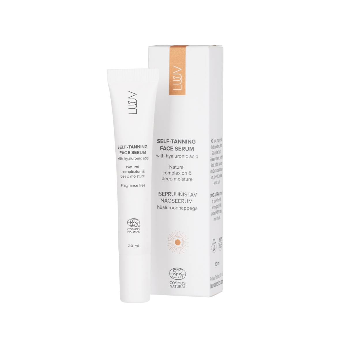 LUUV ISEPRUUNISTAV NÄOSEERUM HÜALUROONHAPPEGA 20ML - Tootepilt