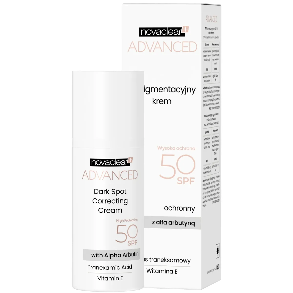 NOVACLEAR ADVANCED NÄOKREEM PIGMENDILAIKUDELE SPF 50+ 50ML - Tootepilt