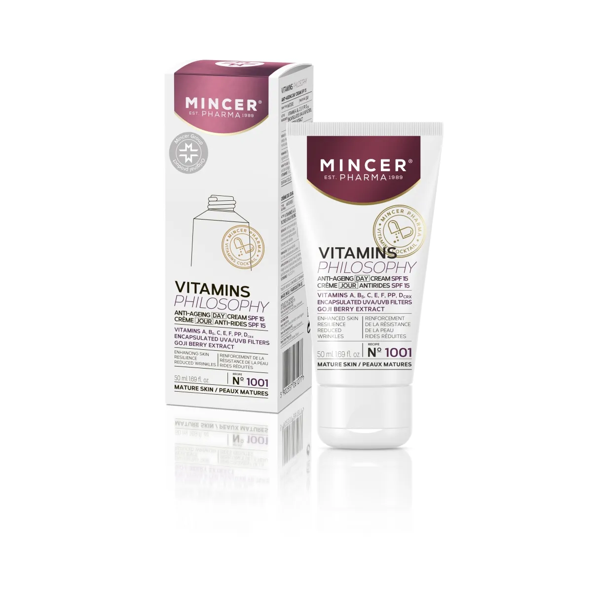 MINCER PHARMA VITAMINS PHILOSOPHY PÄEVAKREEM SPF15 50ML - Tootepilt