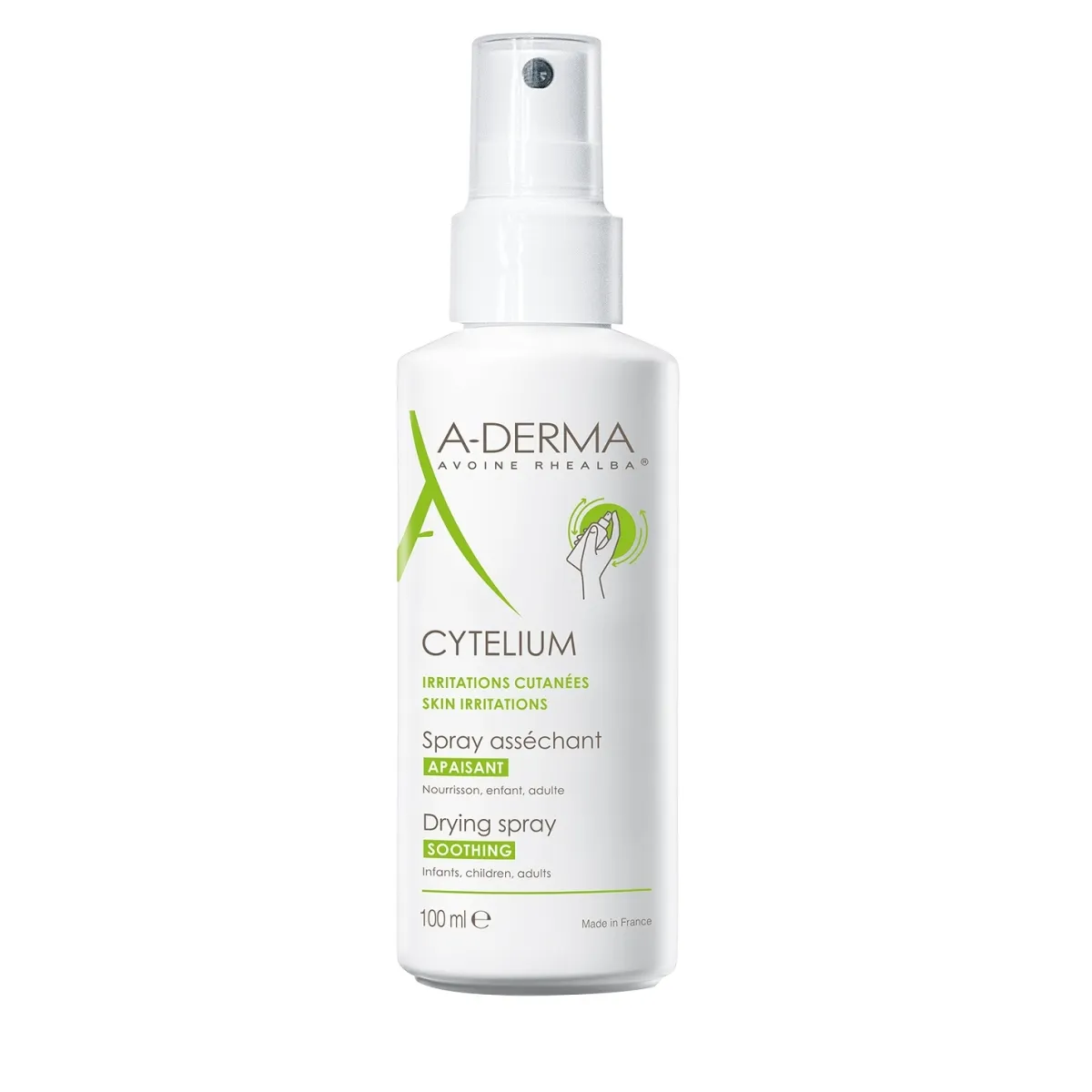 A-DERMA CYTELIUM KEHASPREI KUIVATAV JA RAHUSTAV 100ML - Tootepilt 1