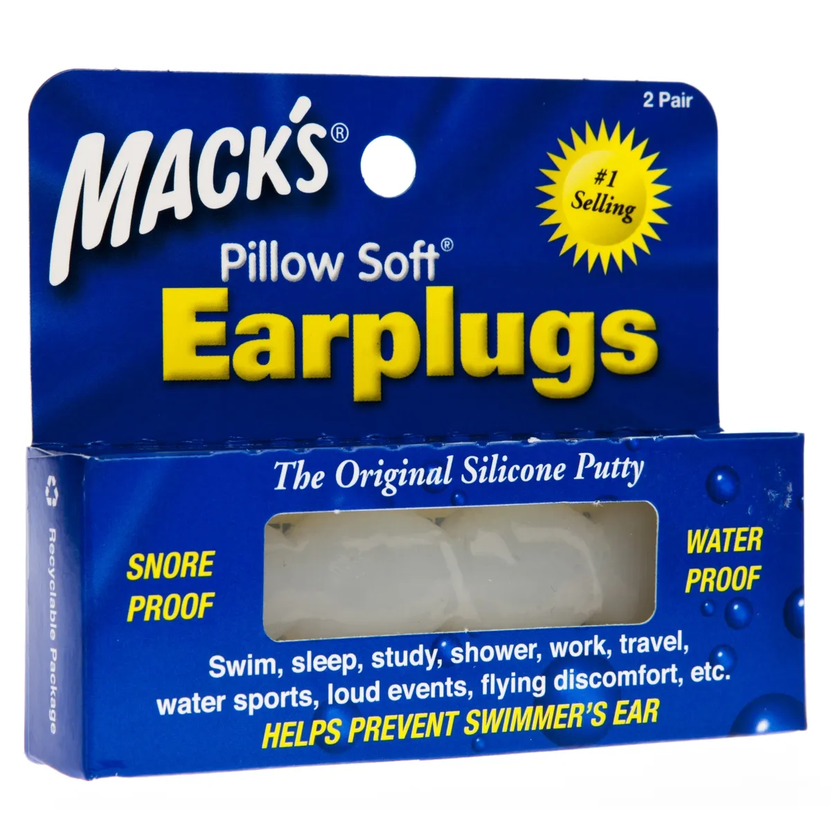 KÕRVATROPID MACK'S SILIKOONIST TÄISKASVANUTELE N4 2 PAARI - Tootepilt