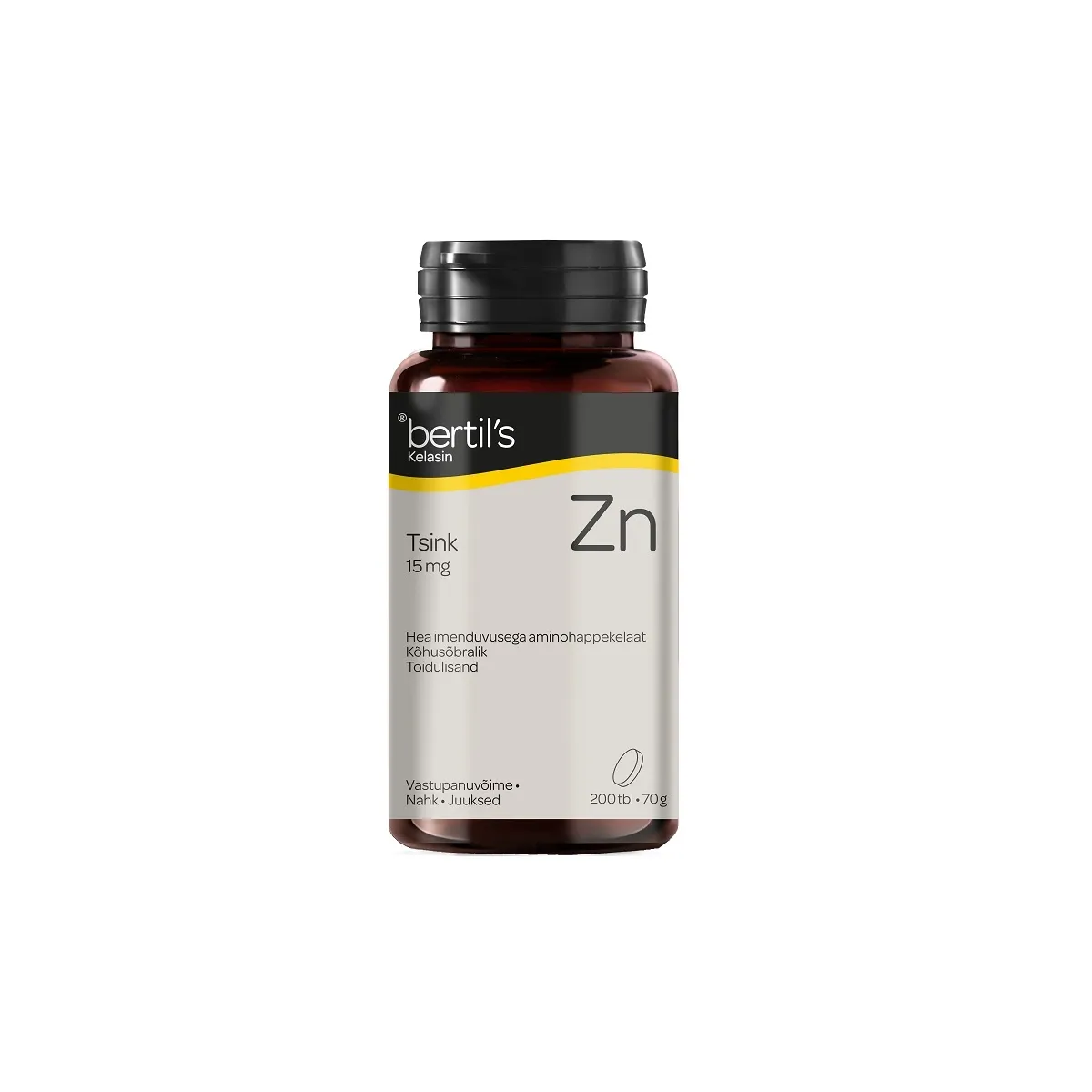 BERTILS TSINK TBL 15MG N200 - Tootepilt