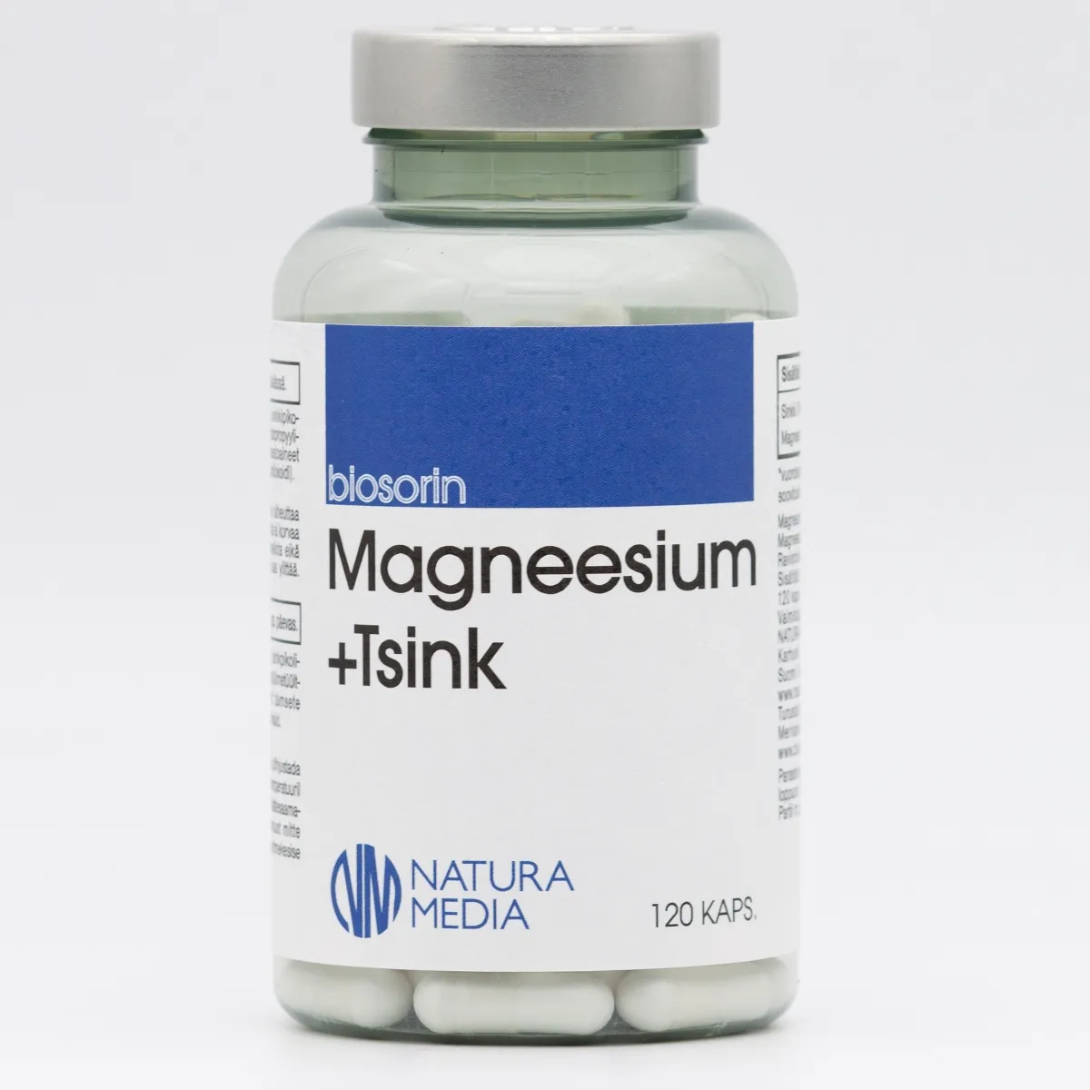 BIOSORIN MAGNEESIUM 270MG + TSINK 22MG N120 - Tootepilt