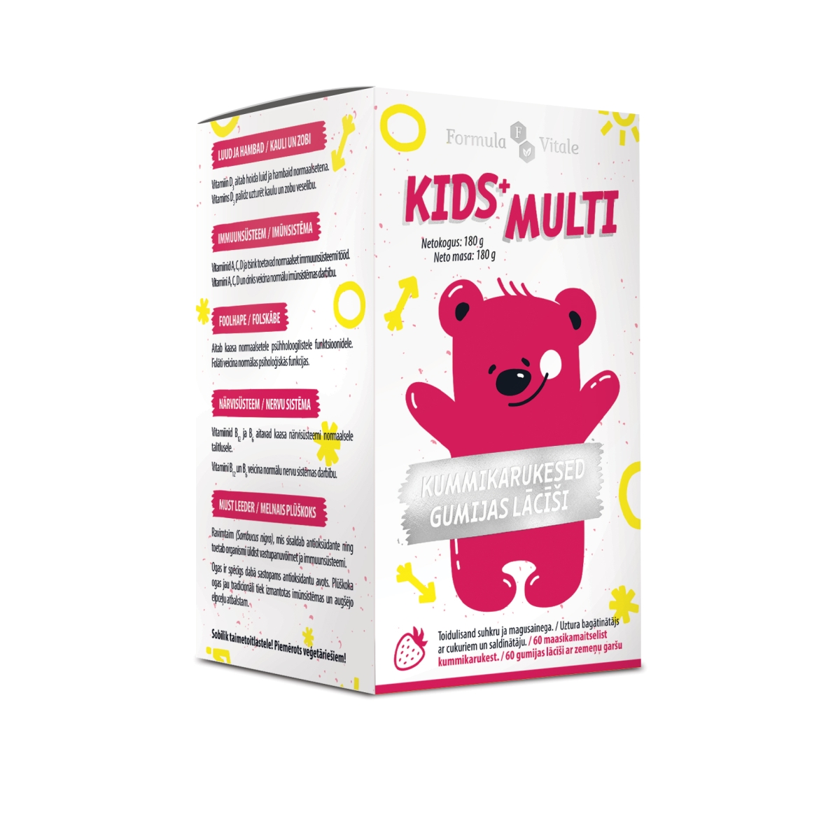 FORMULA VITALE KIDS+ MULTI KUMMIKARUKESED N60 - Tootepilt