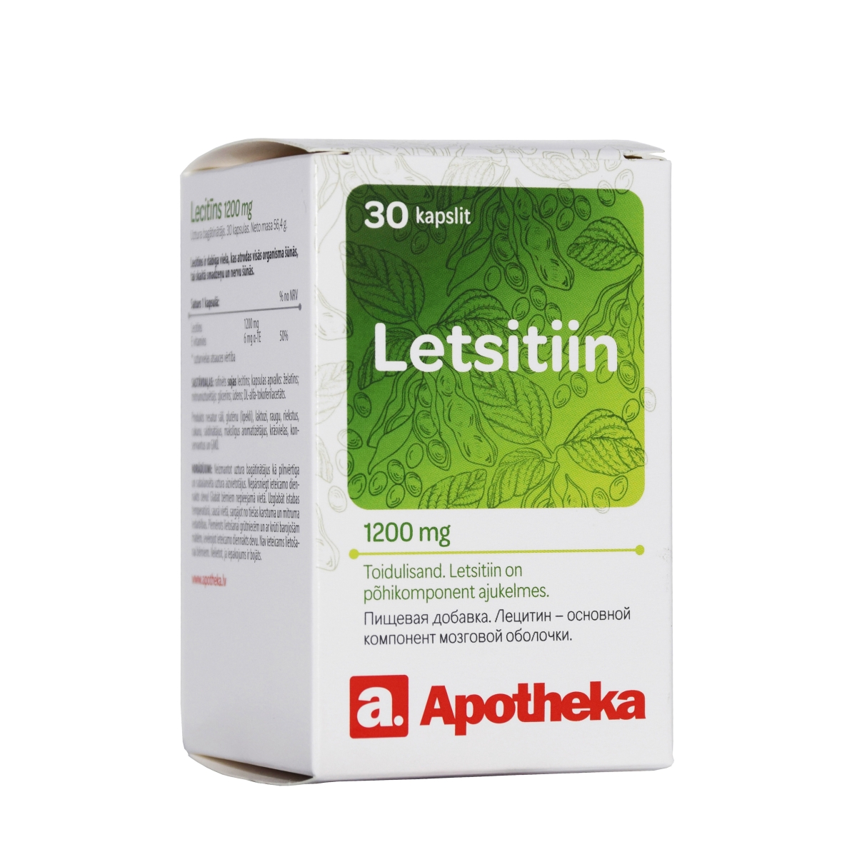 A. LETSITIIN KAPSLID 1200MG N30 - Tootepilt