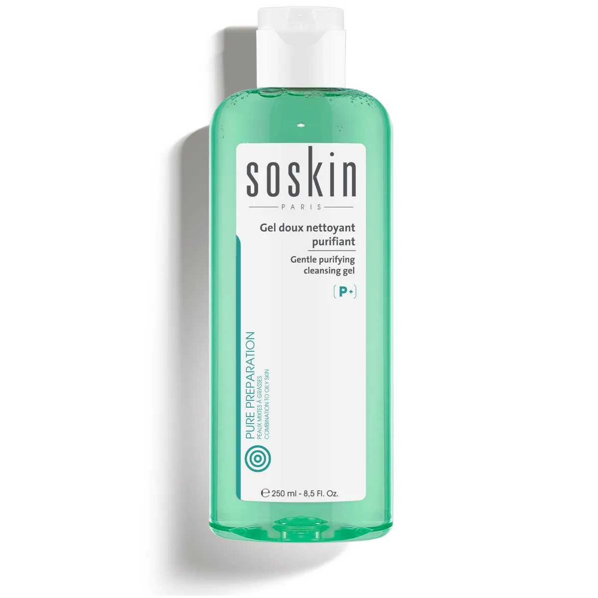 SOSKIN PARIS PUHASTUSGEEL RASUSELE JA KOMB.NAHALE 250ML - Tootepilt