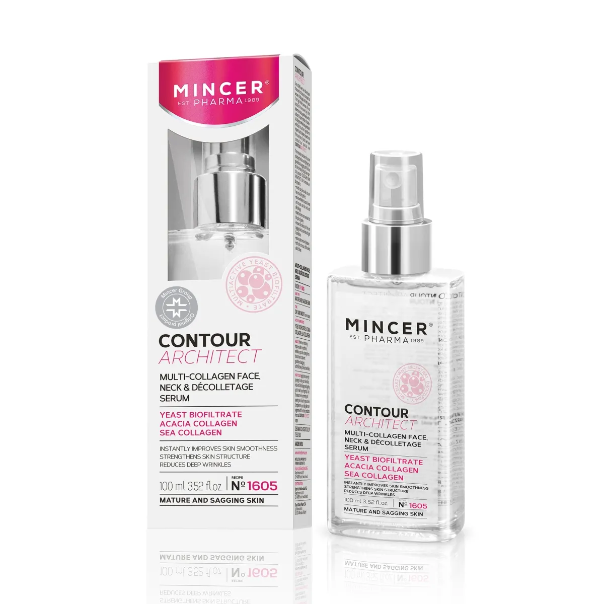 MINCER PHARMA CONTOUR ARCHITECT NÄOSEERUM KOLLAGEENIGA 100ML - Tootepilt