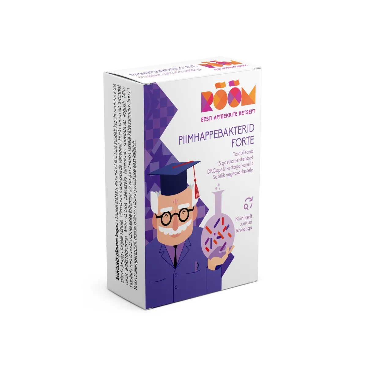 RÕÕM PIIMHAPPEBAKTERID FORTE KAPSLID N15 - Tootepilt