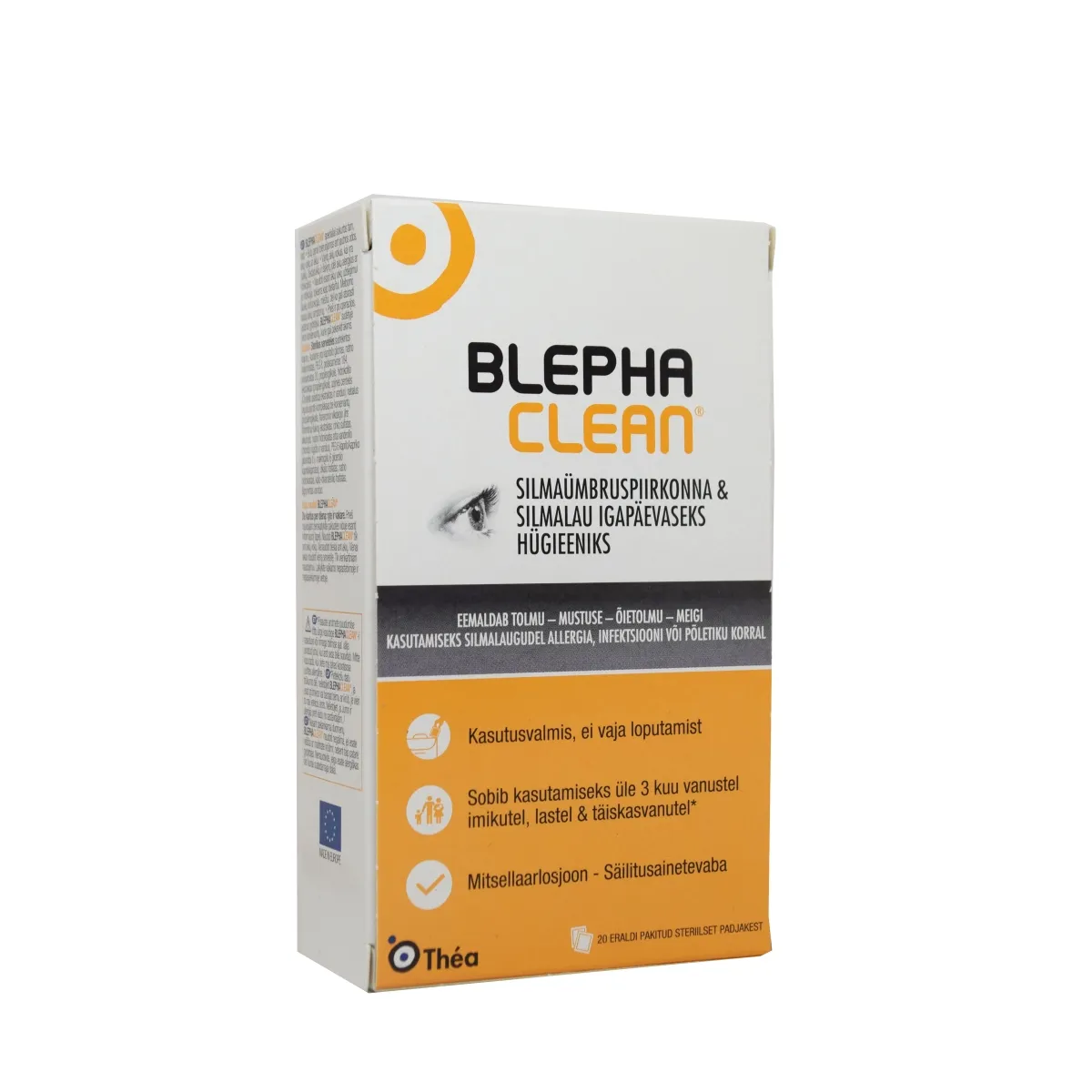 BLEPHACLEAN NIISUTATUD LAPID N20 SILMALAUGUDE HÜGIEENIKS - Tootepilt
