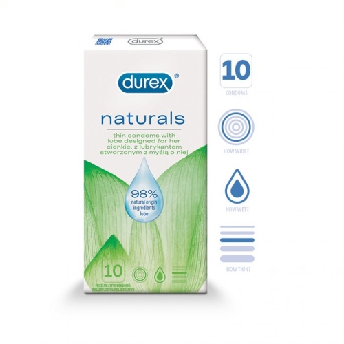 DUREX KONDOOMID NATURALS THIN N10
