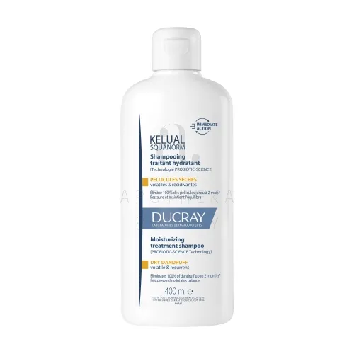 DUCRAY KELUAL SQUANORM SHAMPOON KUIVALE KÕÕMALE 400ML