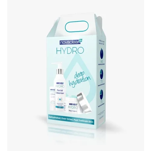 NOVACLEAR HYDRO KOMPLEKT(PESUGEEL,PÄEVAKREEM,HUULEPALSAM)