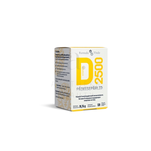 FORMULA VITALE D-VIT PÄIKESEPÄRLID 2500IU N120