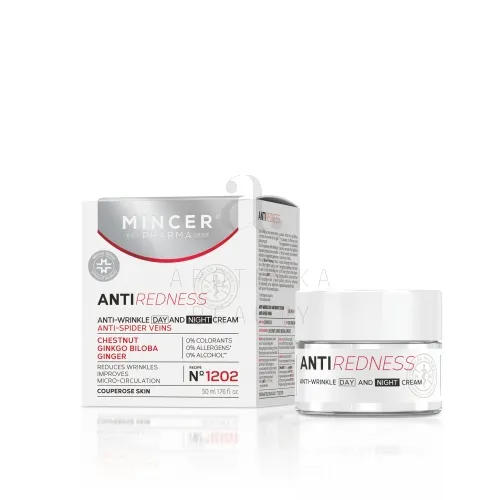 MINCER PHARMA REDNESS PÄEVA- JA ÖÖKREEM PUNETUSVASTANE 50ML