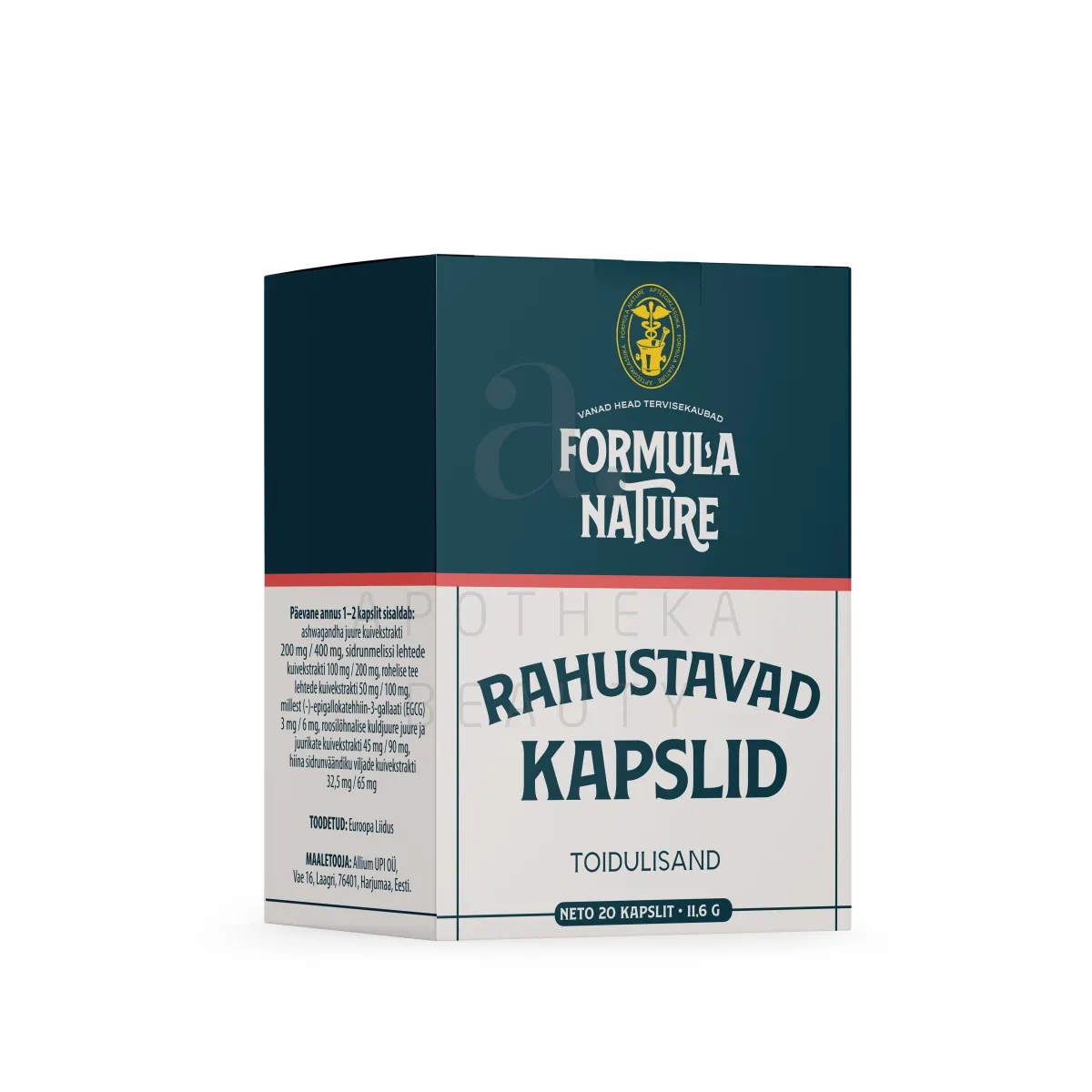 FORMULA NATURE RAHUSTAVAD KAPSLID N20 - Tootepilt