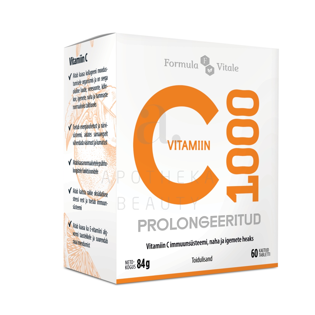 FORMULA VITALE C-VIT PROLONG TBL 1000MG N60 VANA - Tootepilt