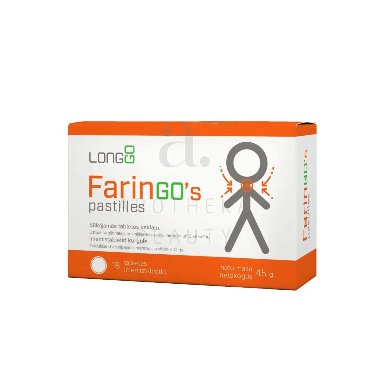 FARINGO'S PASTILLES IMEMISTABLETID KURGULE N18 - Tootepilt