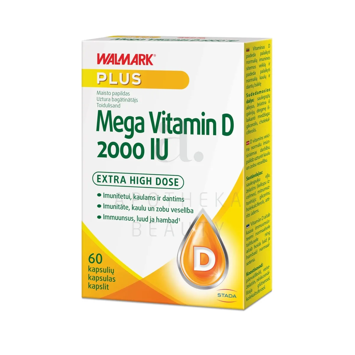WALMARK MEGA VITAMIN D 2000IU KAPSLID N60 - Tootepilt