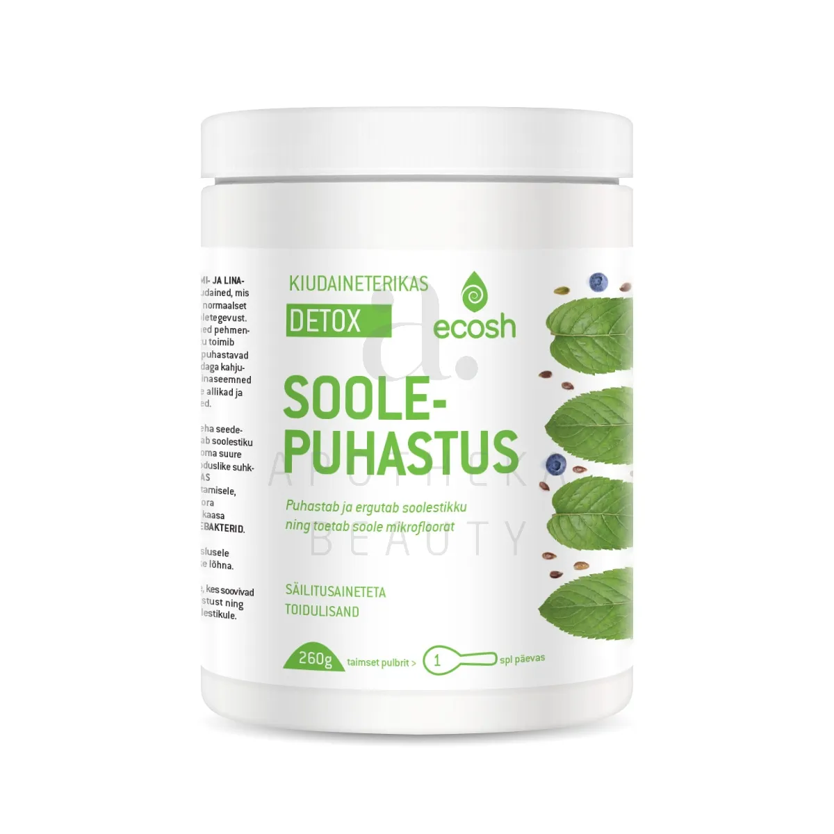 ECOSH KIUDAINETERIKAS SOOLEPUHASTUS DETOX 260G - Tootepilt