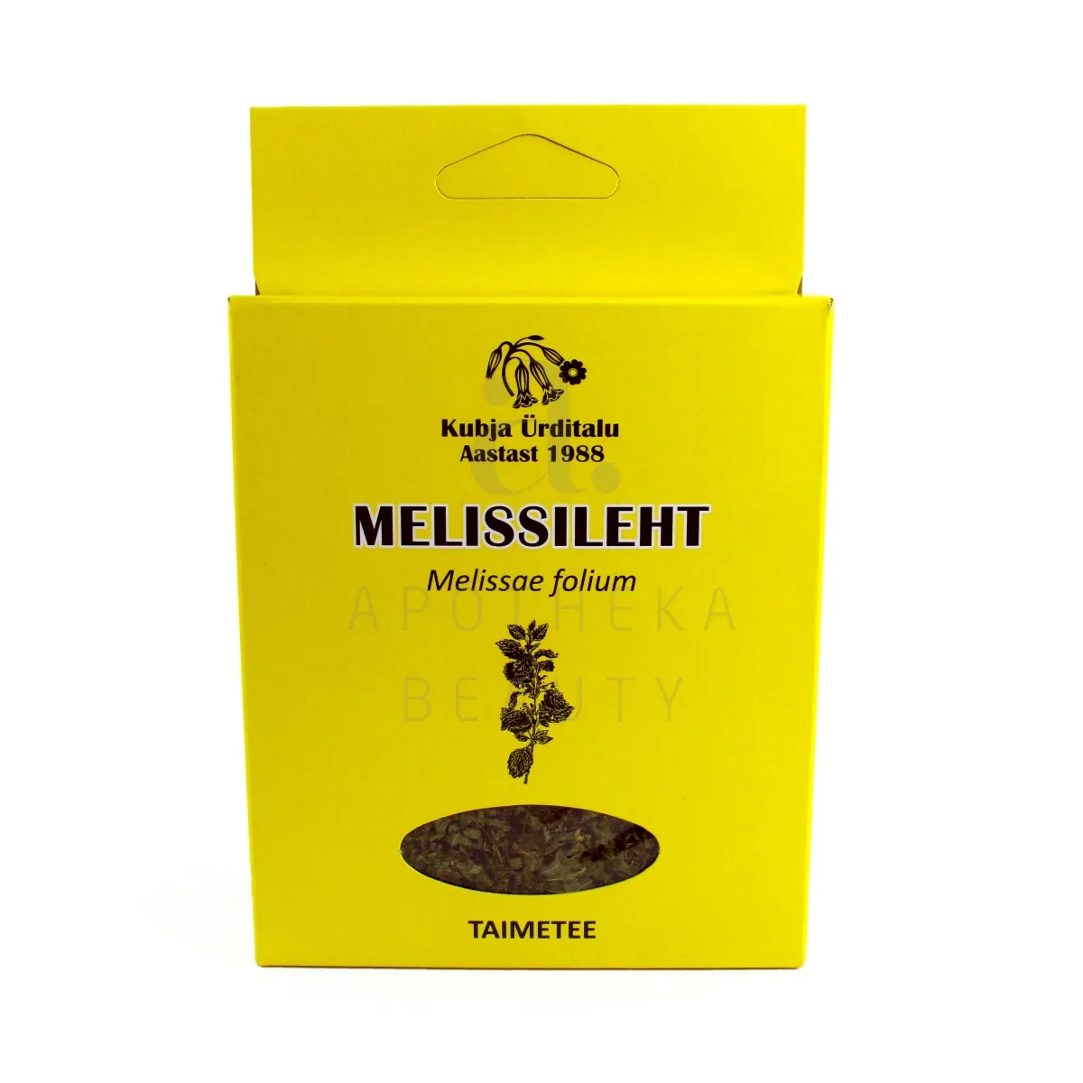 KUBJA MELISSILEHED (MELISSAE FOLIA) 15G (KARP) - Tootepilt