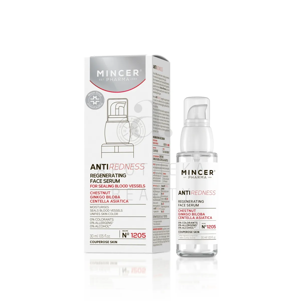 MINCER PHARMA REDNESS SEERUM PUNETUSVASTANE 30ML - Tootepilt