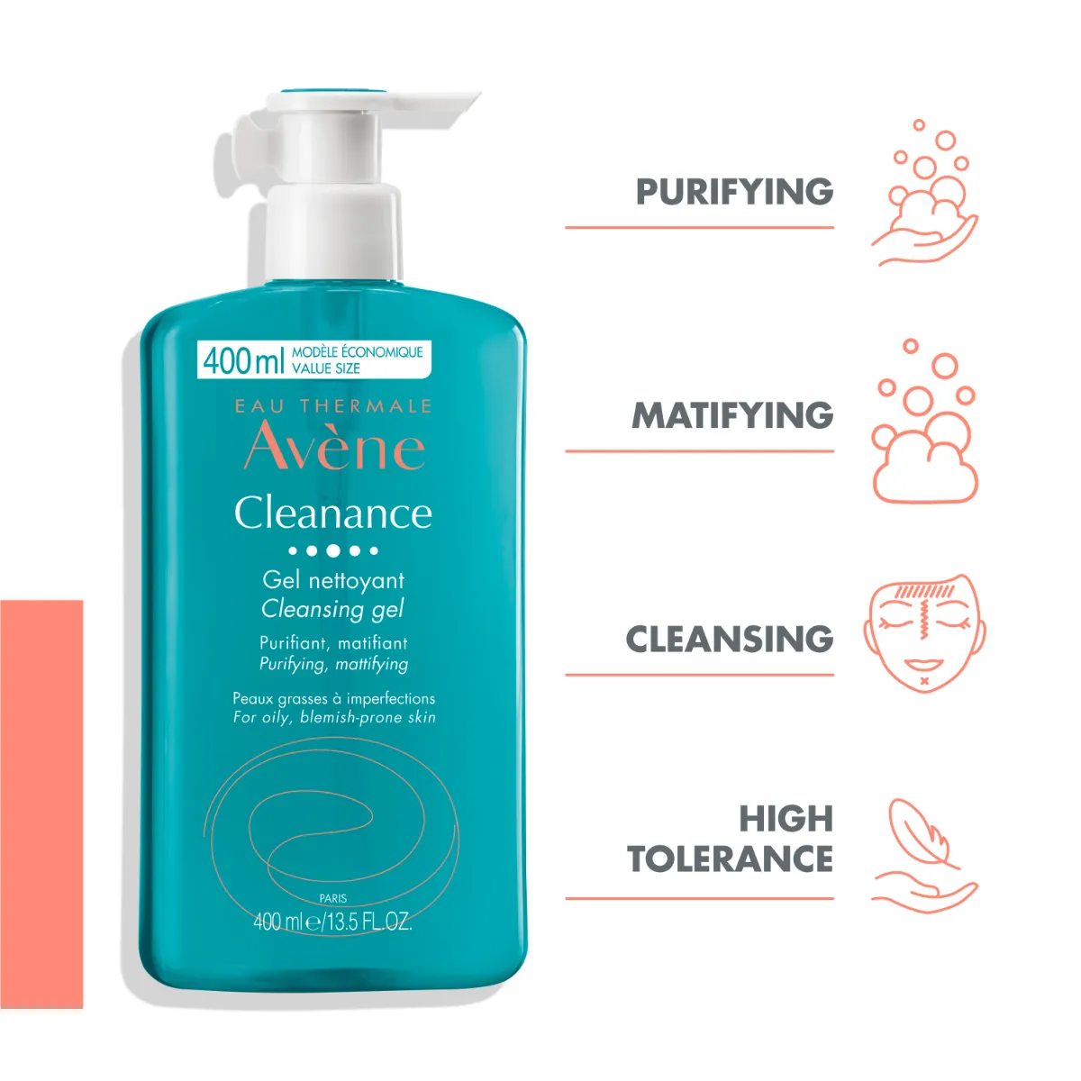 AVENE CLEANANCE PESEMISGEEL RASUSELE NAHALE 400ML - Tootepilt 2