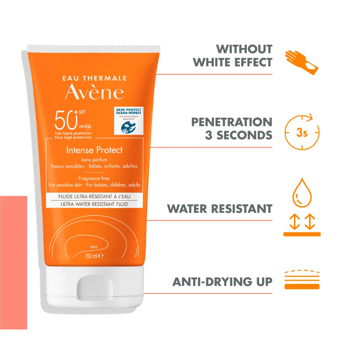 AVENE SUN INTENSE PROTECT PÄIKESEKAITSEEMULSIOON SPF50+ 150ML - Tootepilt 3