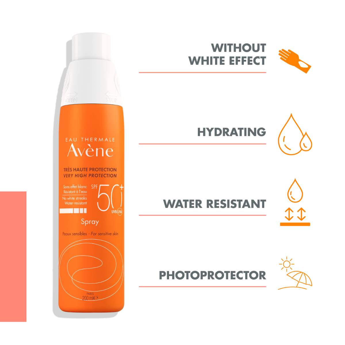 AVENE SUN PÄIKESEKAITSESPREI SPF50+ 200ML