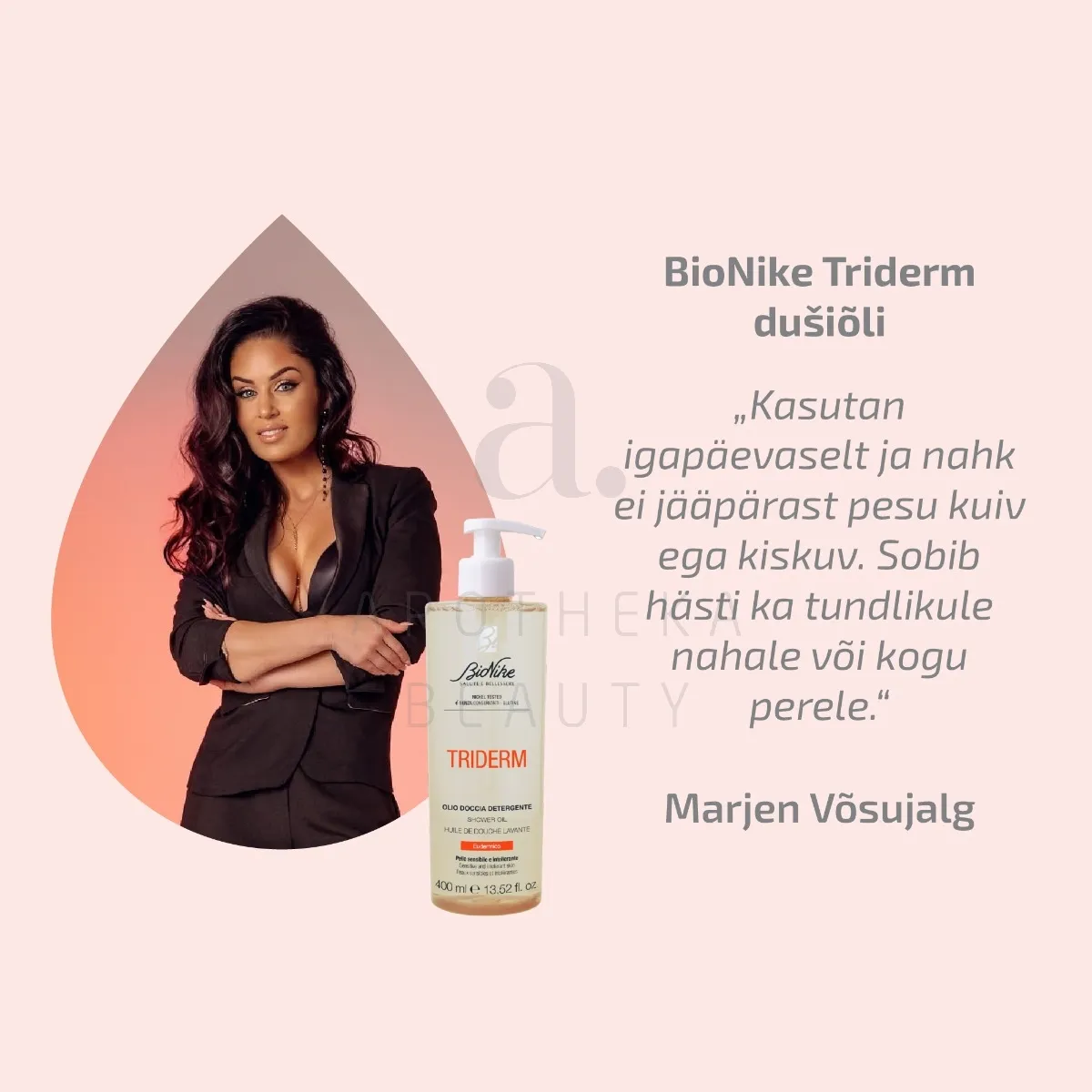 BIONIKE TRIDERM DUSHIÕLI KÕIKIDELE NAHATÜÜPIDELE 400ML - Tootepilt 2