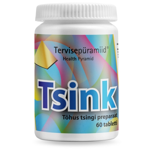 TERVISEPÜRAMIID TSINK TBL 25MG N60 - Tootepilt 