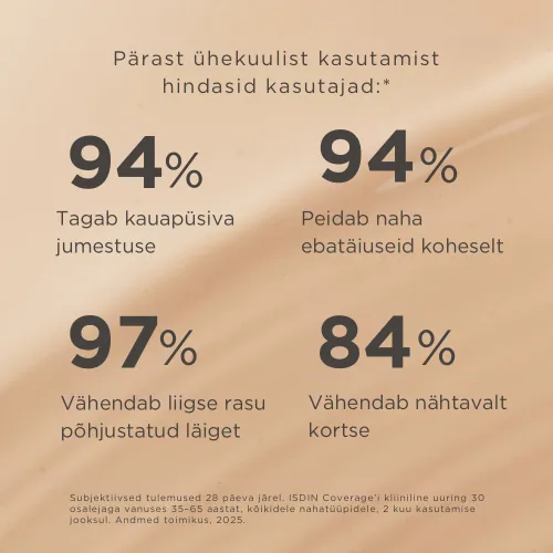 ISDIN JUMESTUSKREEM COVERAGE SPF50+ 30G 1.0 PEARL - Tootepilt 6