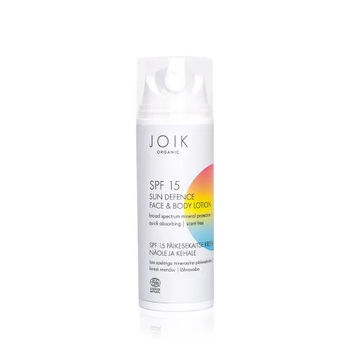 JOIK ORGANIC PÄIKESEKAITSEKREEM NÄOLE JA KEHALE SPF15 150ML - Tootepilt 