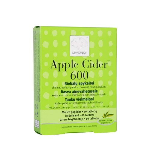 Product image of NEW NORDIC APPLE CIDER TBL 600MG N60
