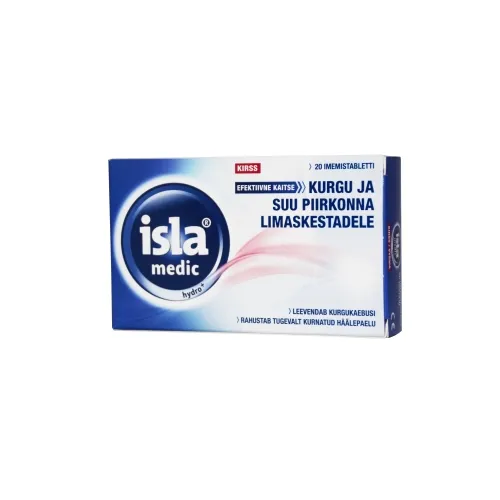 ISLA MEDIC HYDRO+ IMEMISTABLETID N20 KIRSS - Tootepilt 
