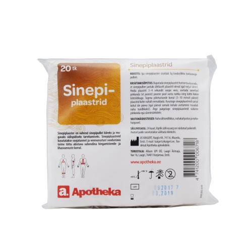 A. SINEPIPLAASTER N20 - Tootepilt 