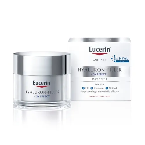 EUCERIN HYALURON-FILLER PÄEVAKREEM KUIVALE NAHALE SPF15 50ML - Tootepilt 
