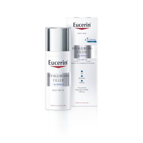 EUCERIN HYALURON-FILLER PÄEVAKREEM NORM. JA KOMB.NAHALE 50ML - Tootepilt 