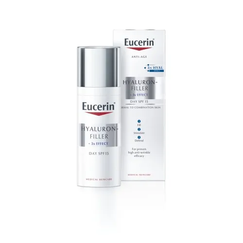 EUCERIN HYALURON-FILLER PÄEVAKREEM NORM. JA KOMB.NAHALE 50ML - Tootepilt 