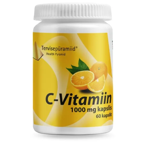 TERVISEPÜRAMIID C-VITAMIIN KAPSLID 1000MG N60 - Tootepilt 