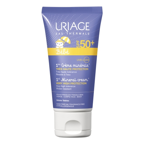 URIAGE BABY 1ST PÄIKESEKAITSE MINERAALKREEM SPF50 50ML - Tootepilt 