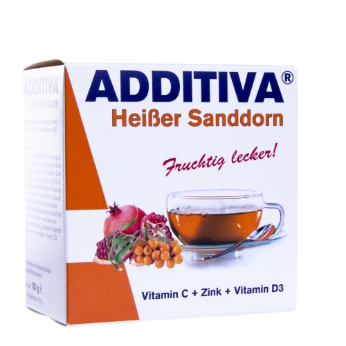 ADDITIVA KUUM JOOK ZN+VIT C+D3 N10 ASTELPAJU JA GRANAATÕUNA - Tootepilt 
